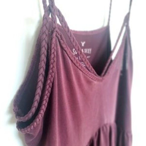 Burgundy Flowy Tank - Picture 1 of 3